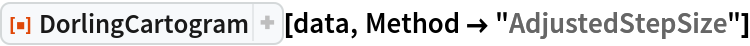 ResourceFunction["DorlingCartogram"][data, Method -> "AdjustedStepSize"]
