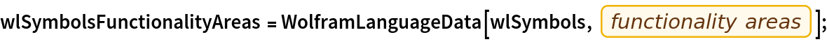 wlSymbolsFunctionalityAreas = WolframLanguageData[wlSymbols, EntityProperty["WolframLanguageSymbol", "FunctionalityAreas"]];