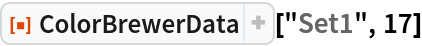 ResourceFunction["ColorBrewerData"]["Set1", 17]