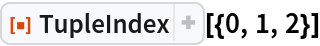 ResourceFunction["TupleIndex"][{0, 1, 2}]